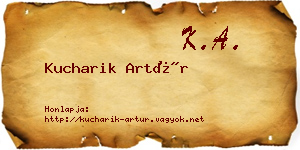 Kucharik Artúr névjegykártya